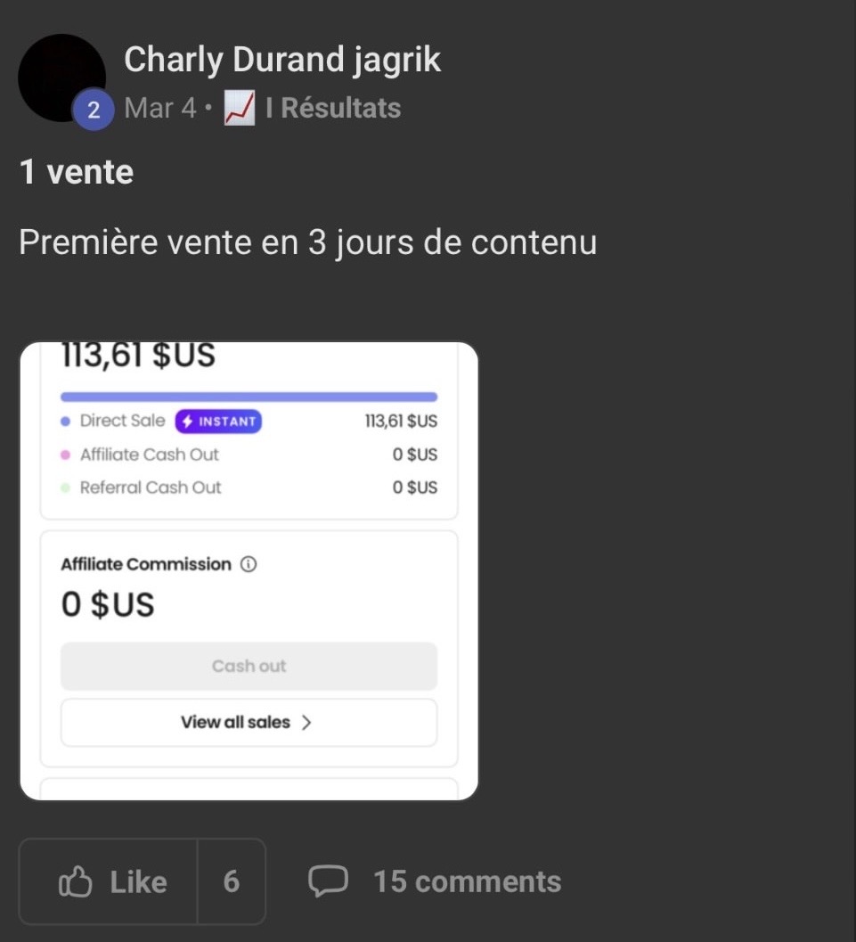 Témoignage Charly Durand — 1re vente en 3 jours